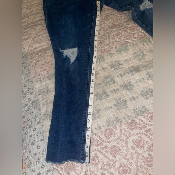 INC brand distressed straight leg regular crop fit jeans. EUC - Picture 9 of 12